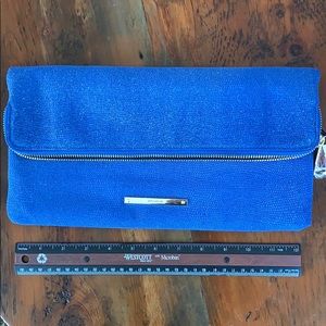 Brahmin sparkle blue clutch NWOT